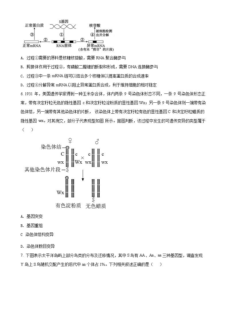 2022天津南开区高三一模生物试题含答案02