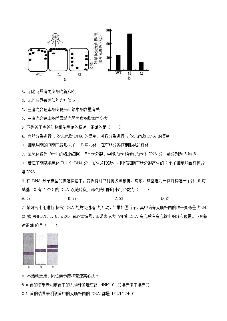 2021-2022学年山东省济南市山师大附中高三上学期开学考试生物试题（解析版）02