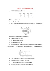 2023版高考生物第一部分专题练专练27光合作用的图像分析