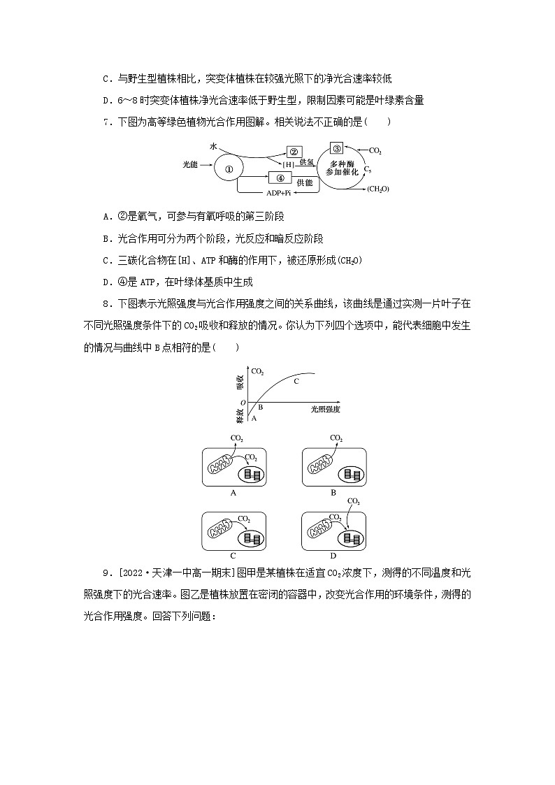 2023版高考生物第一部分专题练专练27光合作用的图像分析第3页