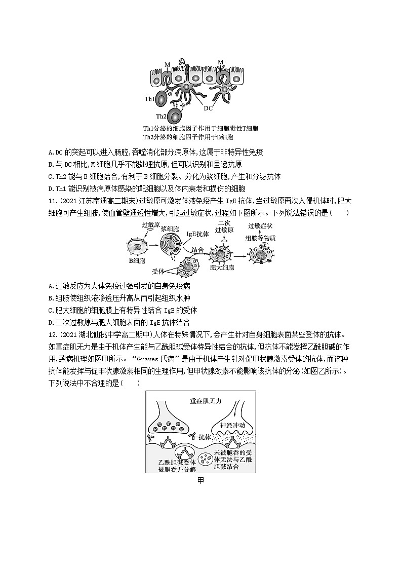 2022_2023学年新教材高中生物新人教版选择性必修1第4章免疫调节章末测评卷第3页