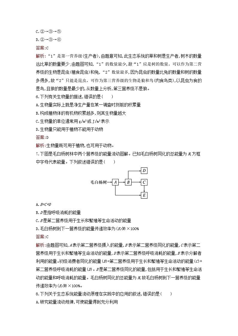 广西专版新教材高中生物浙科版选择性必修2第3章生态系统过关检测A卷第3页