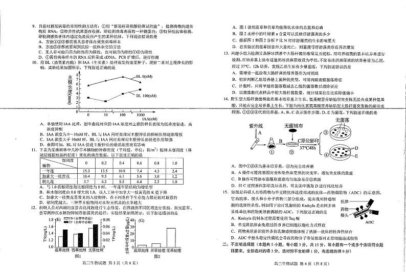 2022菏泽高三下学期第二次模拟考试生物试题PDF版含答案02