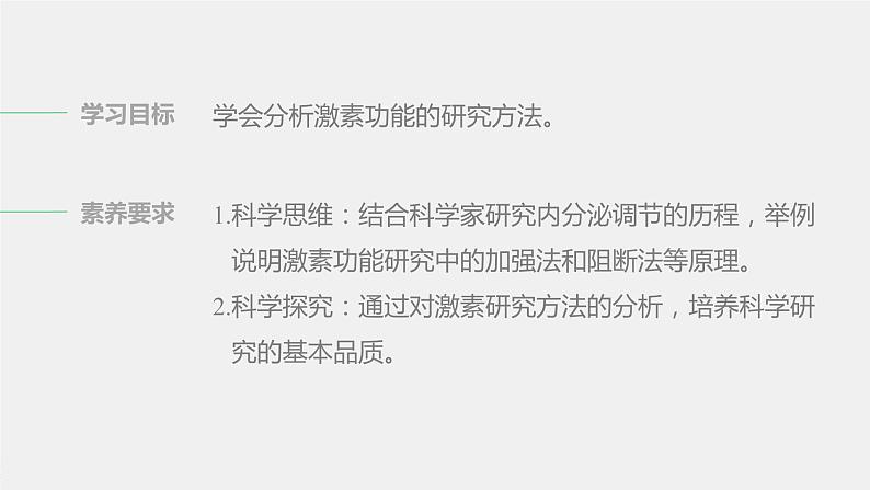 选择性必修1 激素功能的研究方法（22张） 课件-高中生物新北师大版选择性必修102