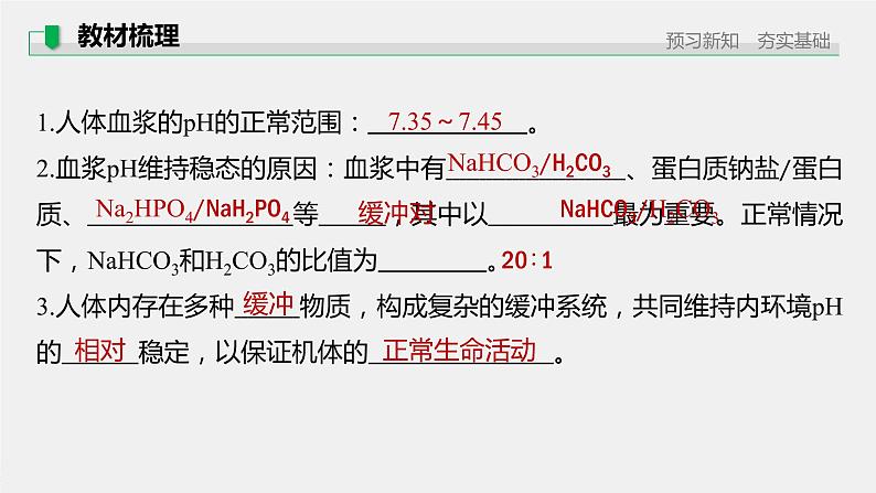 选择性必修1 内环境稳态的调节（31张） 课件-高中生物新北师大版选择性必修105