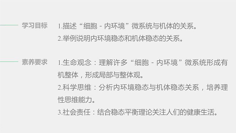 选择性必修1 内环境稳态的整体观（27张） 课件-高中生物新北师大版选择性必修102