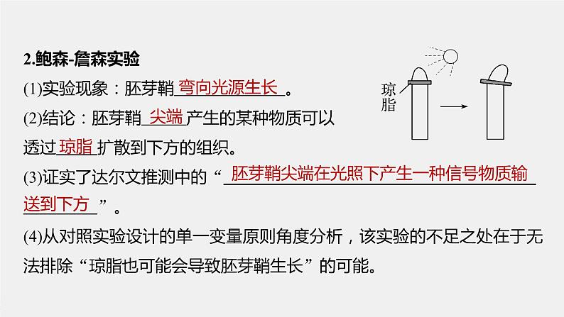 选择性必修1 植物生长素的发现与作用（49张） 课件-高中生物新北师大版选择性必修108