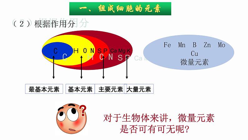 2.1 细胞中的元素和化合物 课件 高中生物新人教版必修107