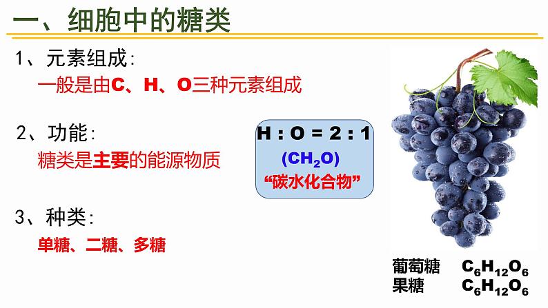 2.3 细胞中的糖类和脂质 课件 高中生物新人教版必修104