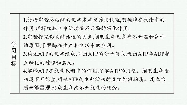 高中生物新苏教版必修1 第三章 第一节 生命活动需要酶和能源物质 课件（79张）第3页