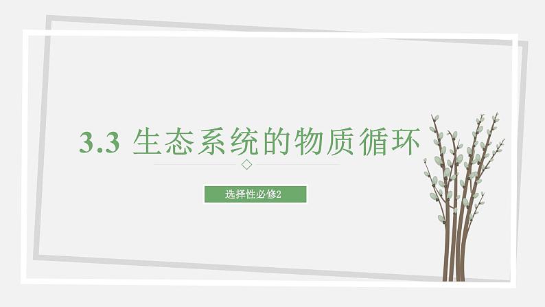 3.3 生态系统的物质循环 课件 高中生物新苏教版选择性必修201