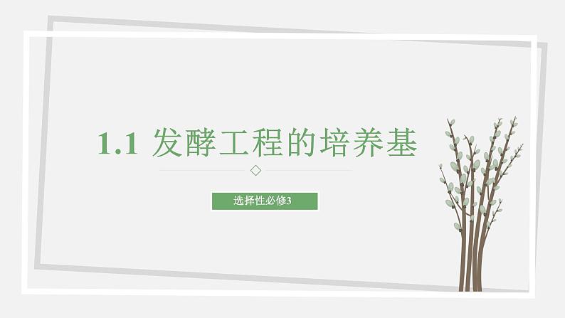 1.1 发酵工程的培养基 课件 高中生物新苏教版选择性必修301