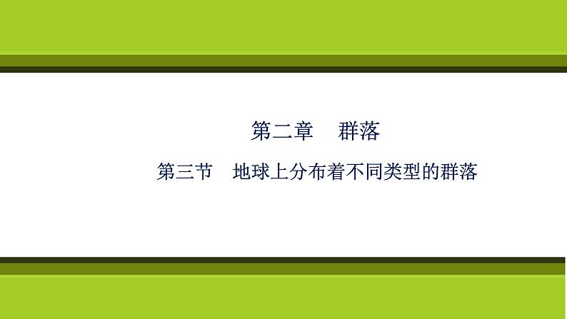 第二章 第三节 地球上分布着不同类型的群落 课件（31张） 2021-2022学年高中生物新浙科版（2019）选择性必修2第1页