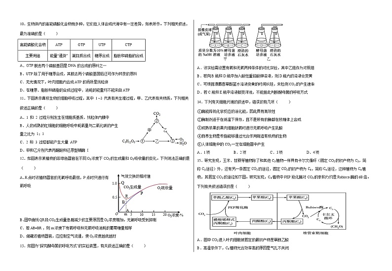 江西省金溪县第一中学2022——2023学年高三上学期第一次月考生物试卷（含答案）第2页