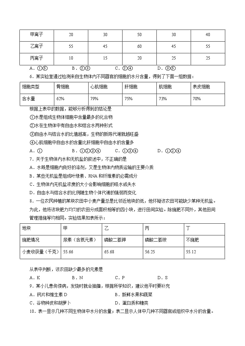 2.3 细胞中的糖类和脂质（课件+练习）-2022-2023学年高一上学期生物人教版（2019）必修102