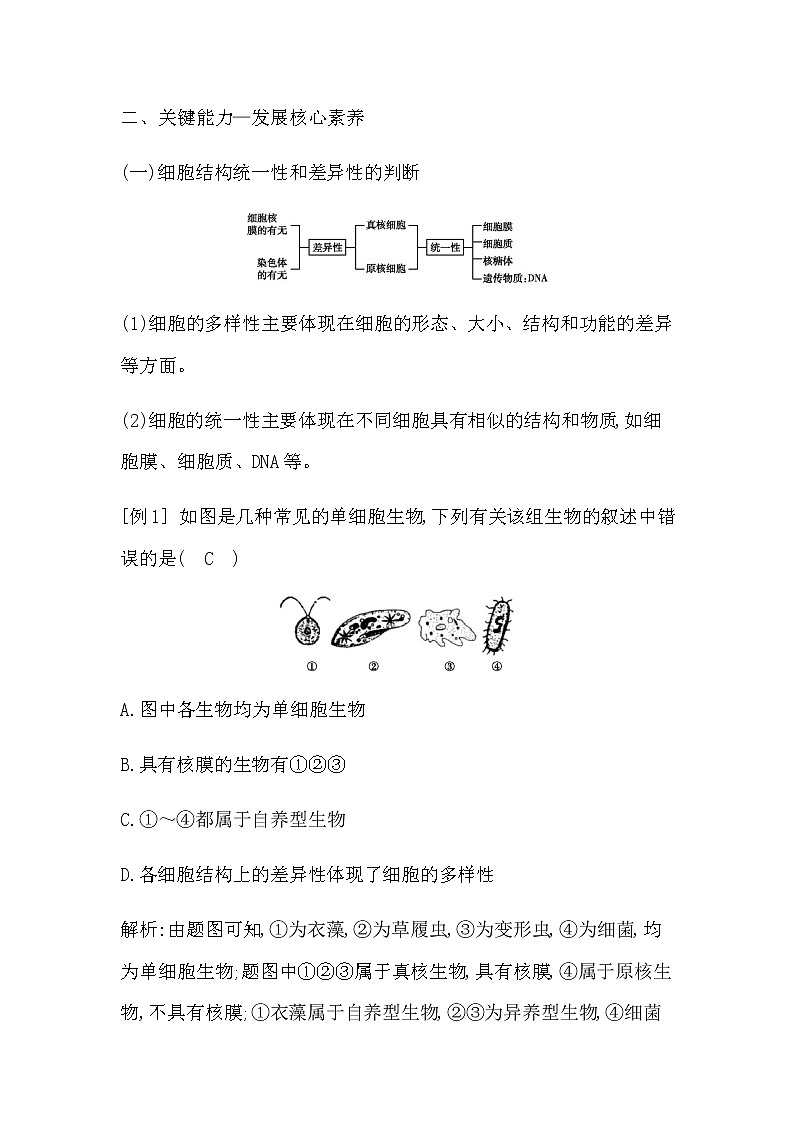 人教版高中生物必修1分子与细胞第1章走近细胞课时学案02