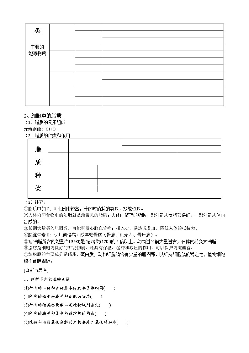 专题1 细胞的分子组成学生版第3页