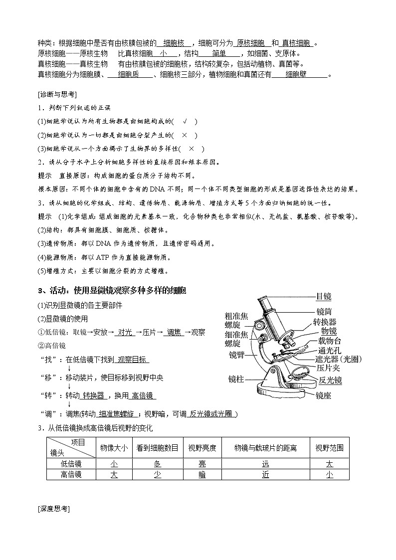 专题2 细胞的结构教师版第2页