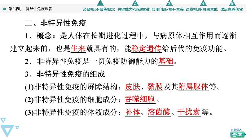 选择性必修1 人体的免疫系统和非特异性免疫应答（45张）  课件-高中生物新苏教版（2019）选择性必修106