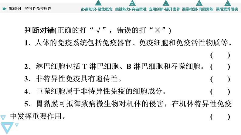 选择性必修1 人体的免疫系统和非特异性免疫应答（45张）  课件-高中生物新苏教版（2019）选择性必修107