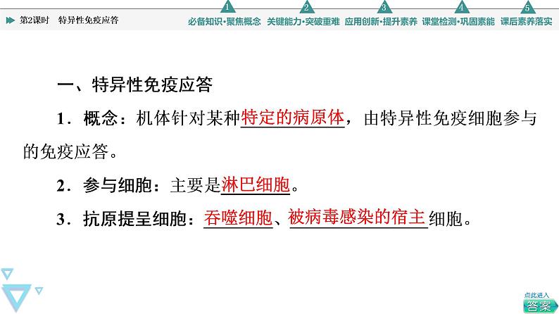 选择性必修1 特异性免疫应答（70张）  课件-高中生物新苏教版（2019）选择性必修104