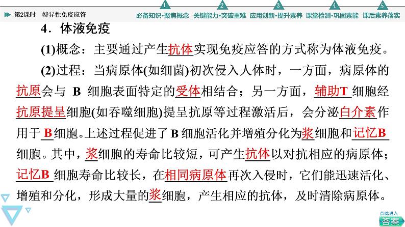 选择性必修1 特异性免疫应答（70张）  课件-高中生物新苏教版（2019）选择性必修105