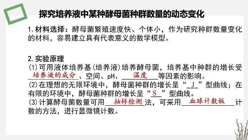 1.1.3   探究培养液中某种酵母菌种群数量的动态变化 课件 高中生物新苏教版选择性必修2（20第4页