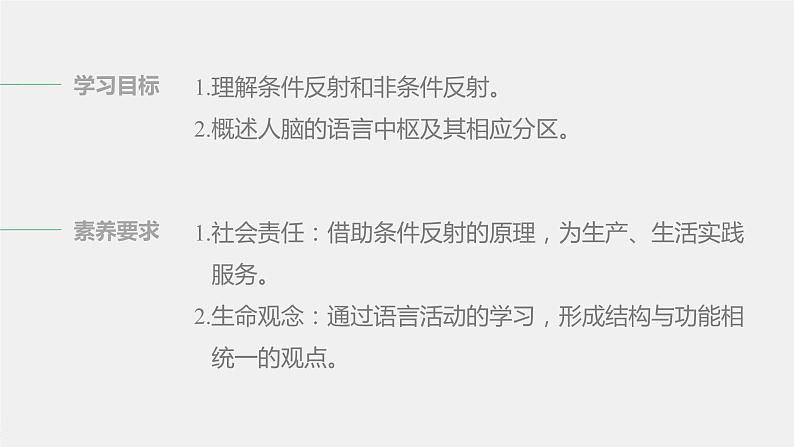 选择性必修1 脑的高级神经活动 （25张） 课件-高中生物新北师大版选择性必修102