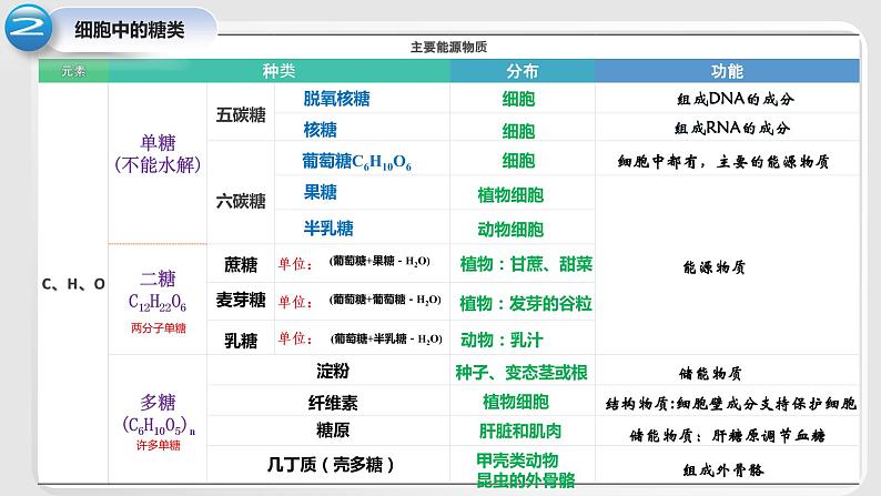 第二章第3节 细胞中的糖类和脂质 (1)第7页