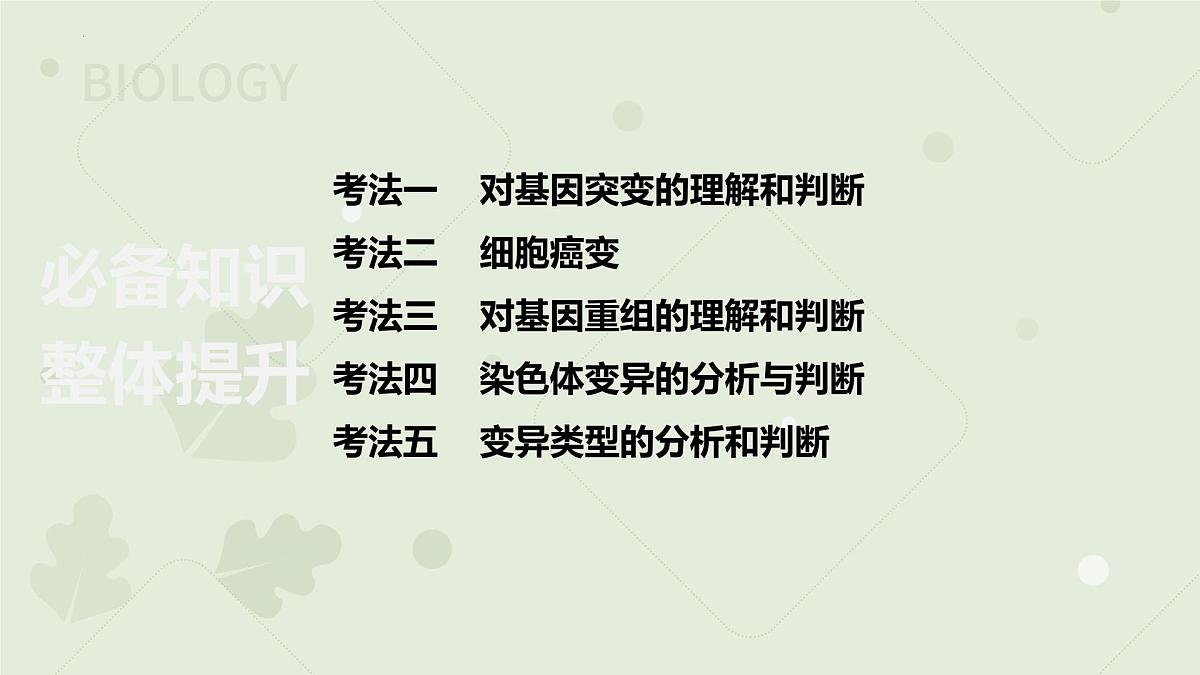 2023届高三生物一轮复习课件：生物的变异第2页
