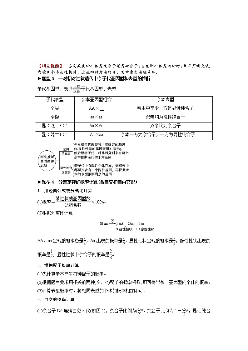 山东省2023届高三生物一轮复习 第14讲 考点二 基因分离定律重点题型突破第2页
