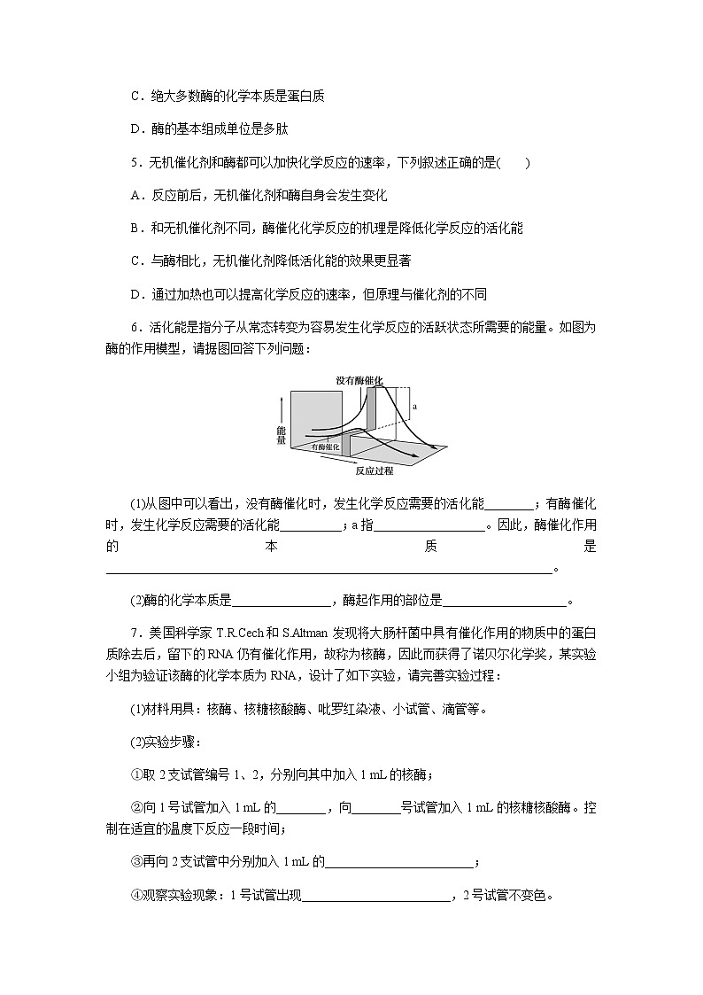 人教版高中生物学必修一全册课时作业含答案02