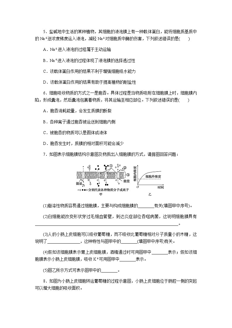 人教版高中生物学必修一全册课时作业含答案02