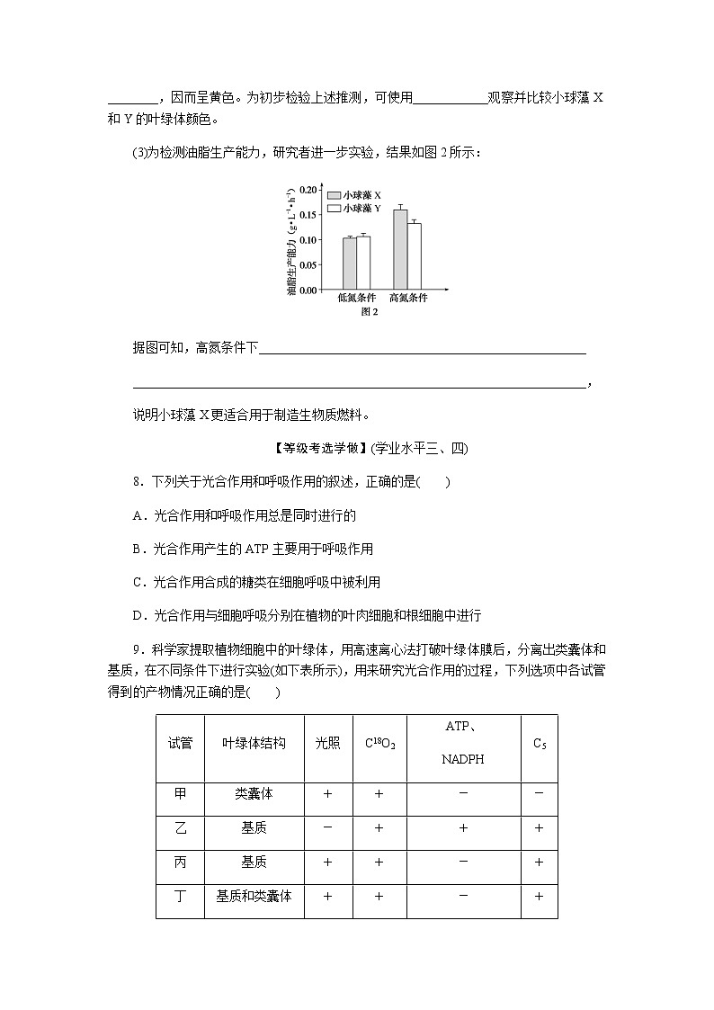 人教版高中生物学必修一全册课时作业含答案03