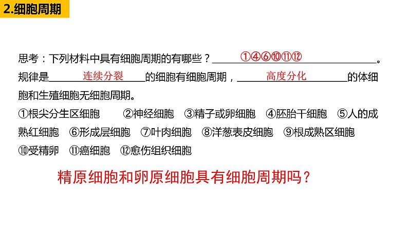 2023届高三一轮复习生物：细胞的增殖课件第6页