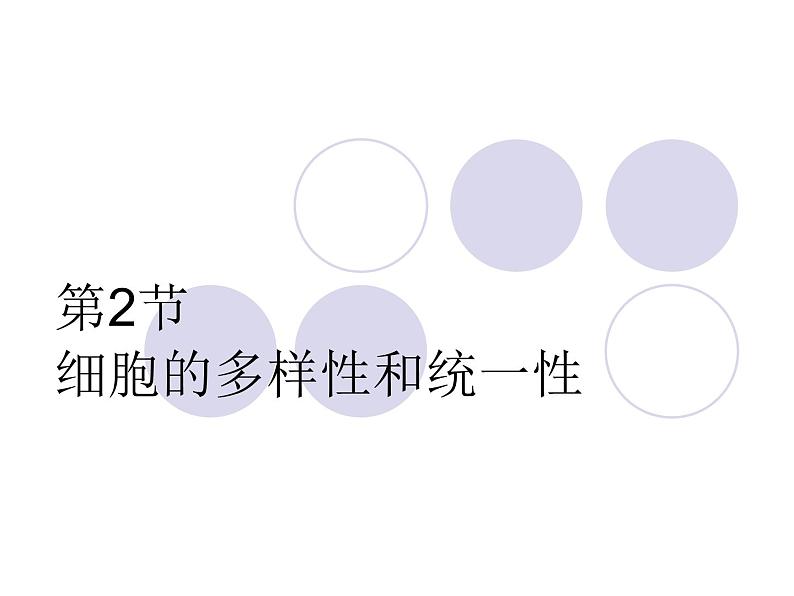 2023届高三一轮复习生物：人教版高中生物：细胞的多样性和统一性 (20)课件第1页