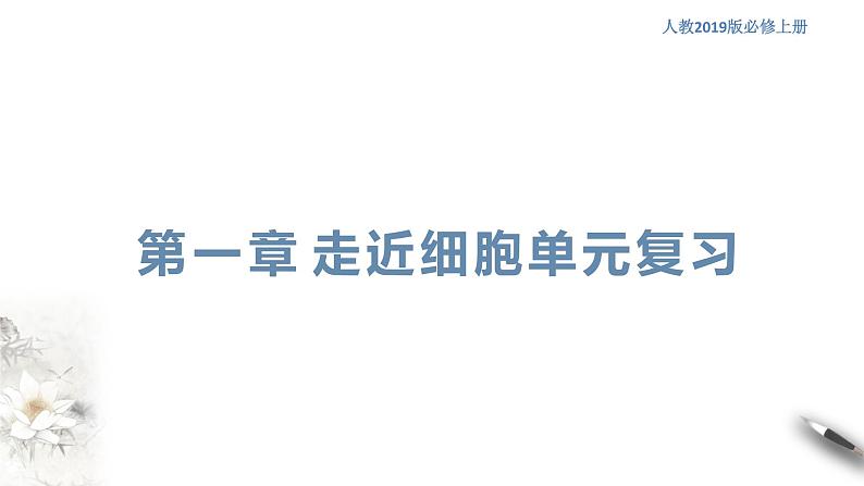 高中生物必修一 第一章 走近细胞章综合 课件第1页