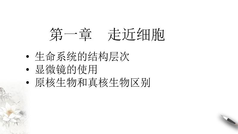 高中生物必修一 第一章 走近细胞章综合 课件第2页