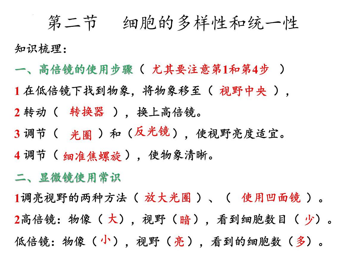 2023届高三生物一轮复习课件：分子与细胞部分内容第3页