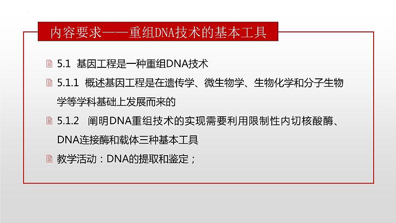 2022届高三生物一轮复习课件：重组DNA技术的基本工具02