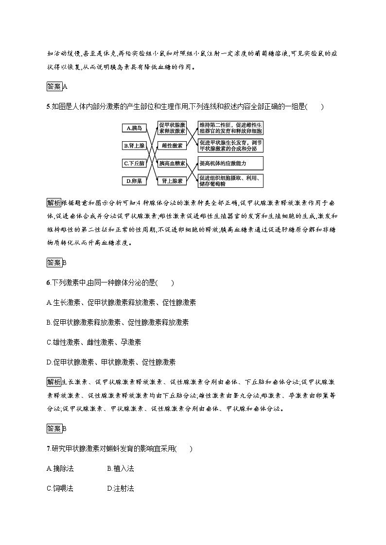 高中生物选择性必修一   第3章　第1节　激素与内分泌系统第3页
