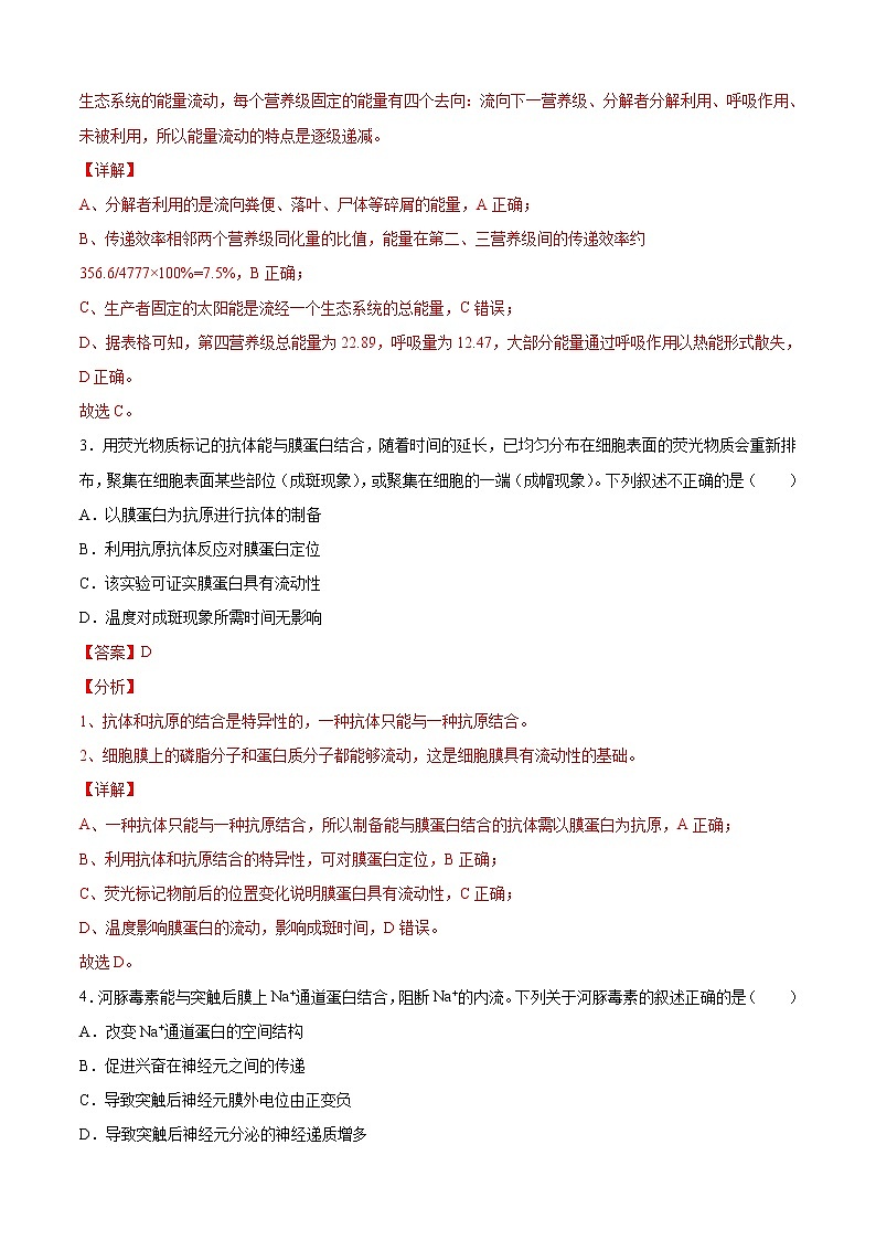 高中生物选择性必修三  高二年级生物下学期期末测试卷（北京专用）02（全解全析）第3页