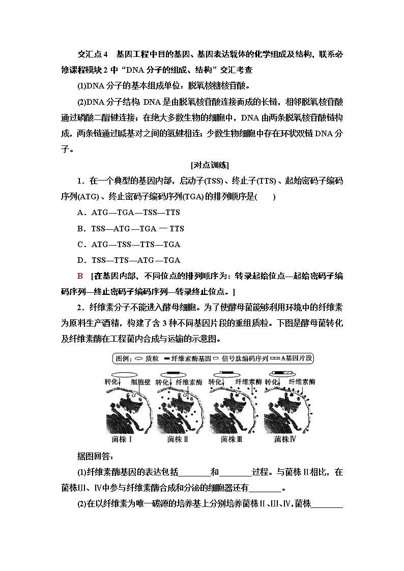 高中生物选择性必修三  第3章 素能提升课 基因工程与其他相关知识的综合 讲义02