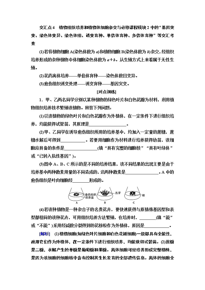 高中生物选择性必修三  第2章 素能提升课 细胞工程与其他相关知识的综合 讲义第2页