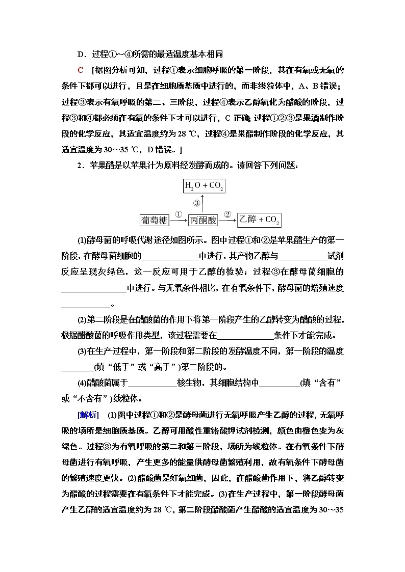 高中生物选择性必修三  第1章 素能提升课 发酵工程与其他相关知识的综合 讲义第2页