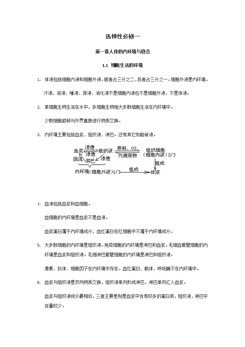 高中生物选择性必修二 知识点总结第1页