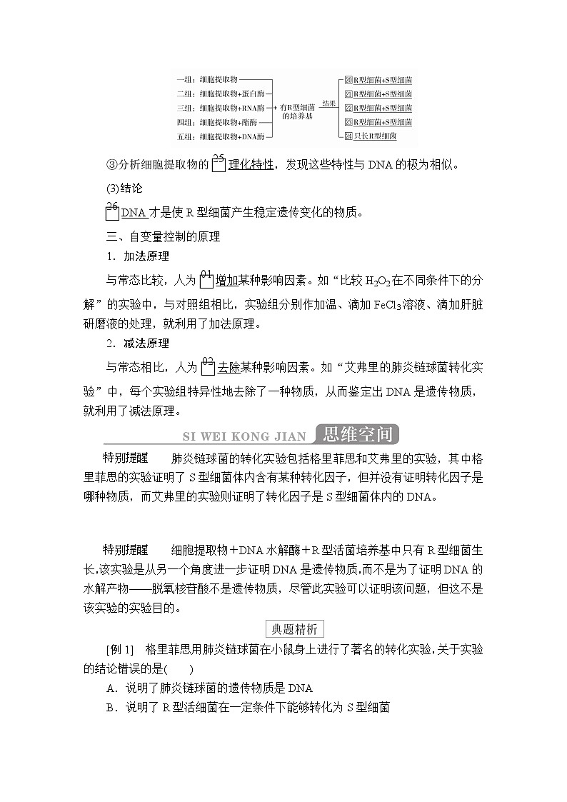 高中生物第二册 第3章  第1节DNA是主要的遗传物质 教案03