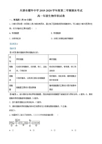 高中生物第二册 精品解析.天津市耀华中学2019-2020学年高一下学期期末生物试题（含答案）