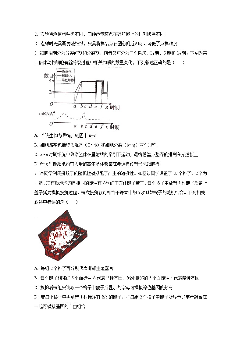 河南省TOP二十名校2023届高三9月摸底考试生物试题（Word版附答案）第3页
