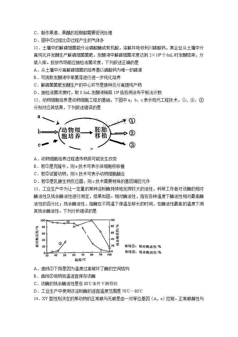 福建省漳州市2023届高三上学期第一次教学质量检测生物（Word版附答案）03